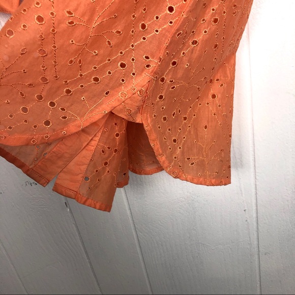 CHICO’S You EYELET BUTTON DOWN SHIRT 3/4 SLEEVE O - Picture 7 of 8